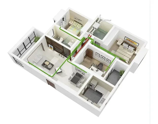Anwendungen des Back award gebogenen Zentrifugal ventilators
