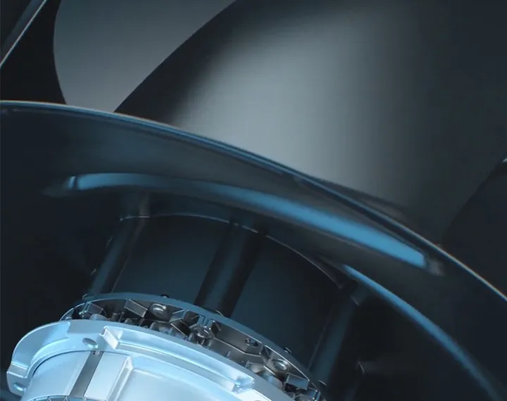 Merkmal von rückwärts gebogenen Zentrifugal ventilatoren